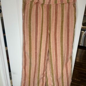 Wonderly Kids Striped Bottoms in Pink and Tan